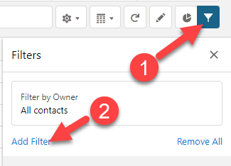 add a filter in a salesforce list