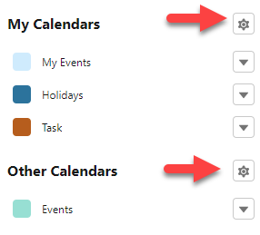 personal calendars